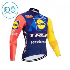 Cykeltrøje Langærmet Børn 2026 Lidl-Trek Blå