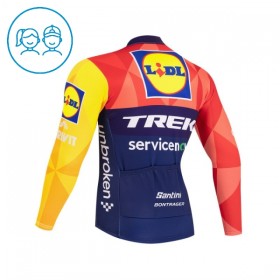 Cykeltrøje Langærmet Børn 2026 Lidl-Trek Blå