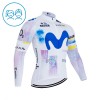 Cykeltrøje Langærmet Børn 2026 Movistar Team Hvid Cykeltrøje Langærmet Børn 2026 Movistar Team Hvid