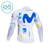 Cykeltrøje Langærmet Børn 2026 Movistar Team Hvid