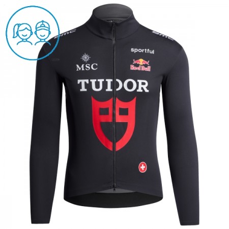Cykeltrøje Langærmet Børn 2026 Tudor Pro Cycling Team Sort
