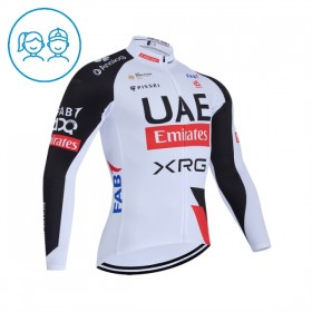 Cykeltrøje Langærmet Børn 2026 UAE Team Emirates XRG Hvid