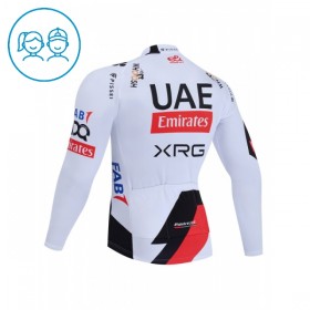 Cykeltrøje Langærmet Børn 2026 UAE Team Emirates XRG Hvid