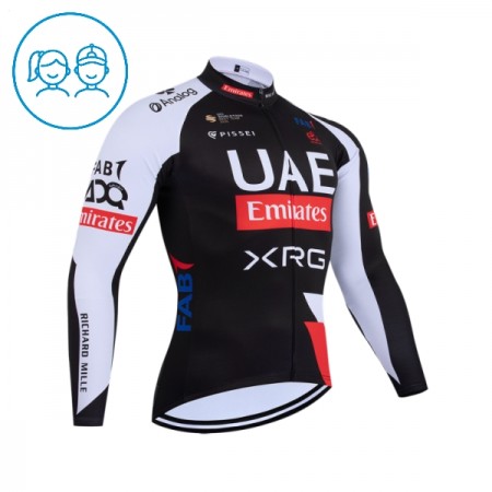 Cykeltrøje Langærmet Børn 2026 UAE Team Emirates XRG Sort