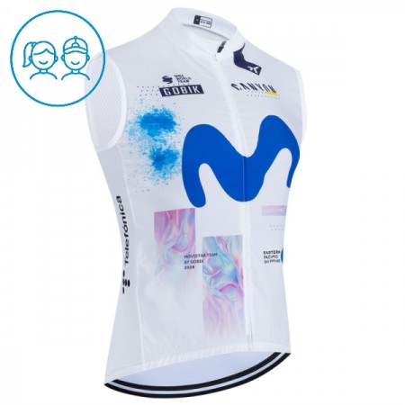 Cykelvest Børn 2026 Movistar Team Hvid Cykelvest Børn 2026 Movistar Team Hvid