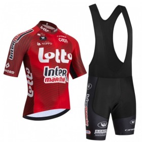 Cykeltøj + Cykelshorts 2026 Lotto Intermarche Rød