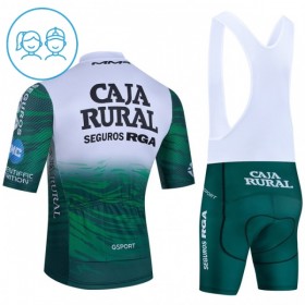 Cykeltøj + Cykelshorts Børn 2026 Caja Rural Seguros RGA Grøn