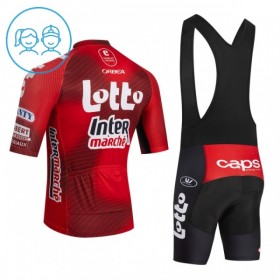 Cykeltøj + Cykelshorts Børn 2026 Lotto Intermarche Rød