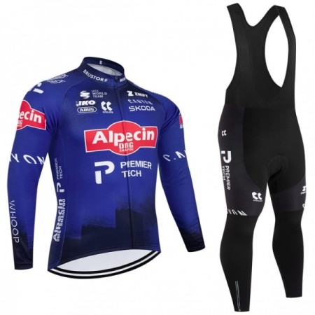 Cykeltøj Langærmet + Bib Cykelbukser 2026 Alpecin Premier Tech Blå Cykeltøj Langærmet + Bib Cykelbukser 2026 Alpecin Premier Tech Blå