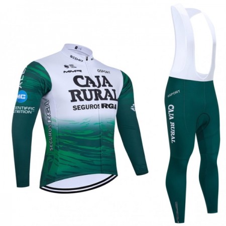 Cykeltøj Langærmet + Bib Cykelbukser 2026 Caja Rural Seguros RGA Grøn Cykeltøj Langærmet + Bib Cykelbukser 2026 Caja Rural Seguros RGA Grøn