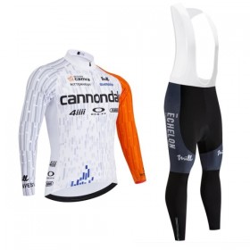 Cykeltøj Langærmet + Bib Cykelbukser 2026 Cannondale Hvid