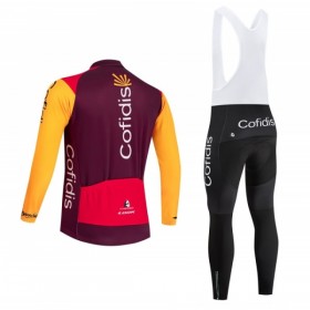 Cykeltøj Langærmet + Bib Cykelbukser 2026 Cofidis Rød