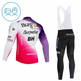 Cykeltøj Langærmet + Bib Cykelbukser Børn 2026 Burgos Burpellet BH Rød