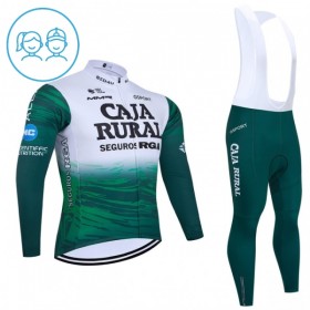Cykeltøj Langærmet + Bib Cykelbukser Børn 2026 Caja Rural Seguros RGA Grøn