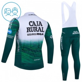 Cykeltøj Langærmet + Bib Cykelbukser Børn 2026 Caja Rural Seguros RGA Grøn