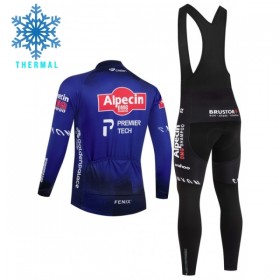 Cykeltøj Langærmet + Bib Cykelbukser Vinter 2026 Alpecin Premier Tech Blå