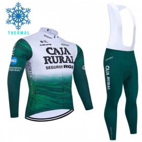 Cykeltøj Langærmet + Bib Cykelbukser Vinter 2026 Caja Rural Seguros RGA Grøn