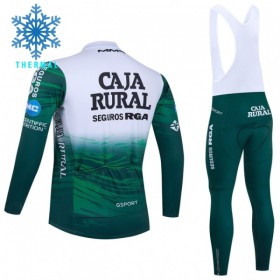 Cykeltøj Langærmet + Bib Cykelbukser Vinter 2026 Caja Rural Seguros RGA Grøn