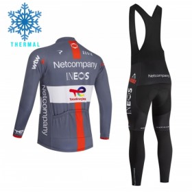 Cykeltøj Langærmet + Bib Cykelbukser Vinter 2026 Netcompany Ineos Gray 