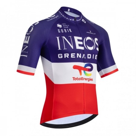 Cykeltrøje 2026 INEOS Grenadiers France Champion Blå Cykeltrøje 2026 INEOS Grenadiers France Champion Blå