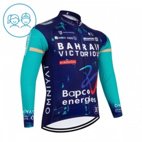 Cykeltrøje Langærmet Børn 2026 Bahrain Victorious Blå
