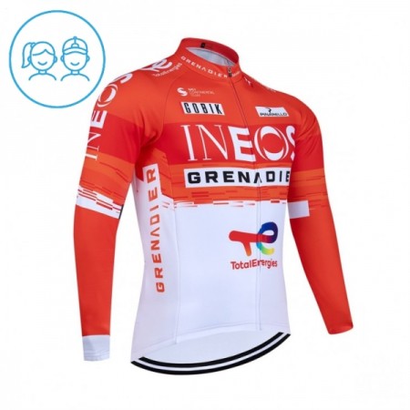 Cykeltrøje Langærmet Børn 2026 INEOS Grenadiers Rød Cykeltrøje Langærmet Børn 2026 INEOS Grenadiers Rød